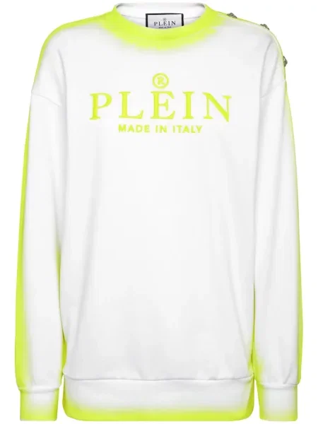 Hanorac Philipp Plein cu broderie alb