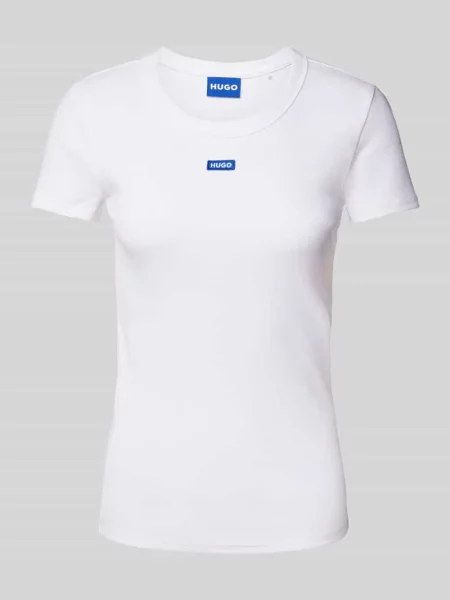 HUGO BLUE Koszulka Easy Tee_B Kobiety jednolity S biały