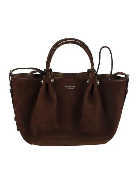 Torba podróżna Weekend Max Mara zamszowa brązowa