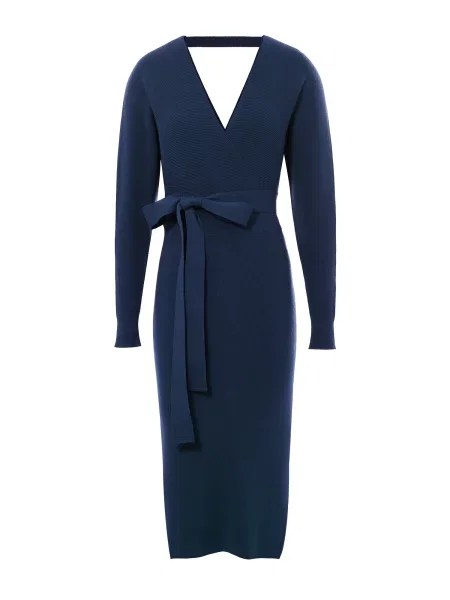 Imily Bela Rochie tricotat marin albastru