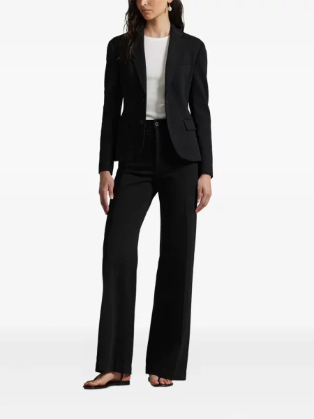 Koszulka Polo Ralph Lauren w paski garniturowa płócienna niebieska