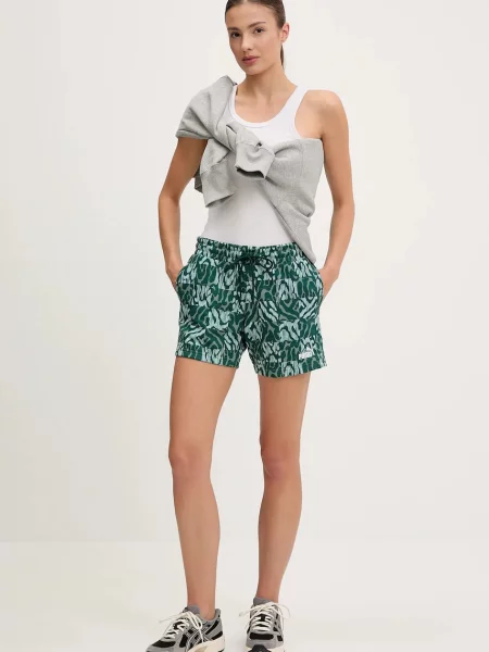 Puma szorty wzorzyste medium waist zielony