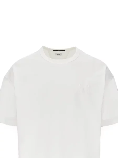 Scurt tricou C.p. Company din jerseu alb