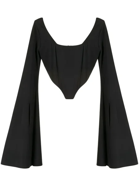 Top Natasha Zinko din jerseu negru