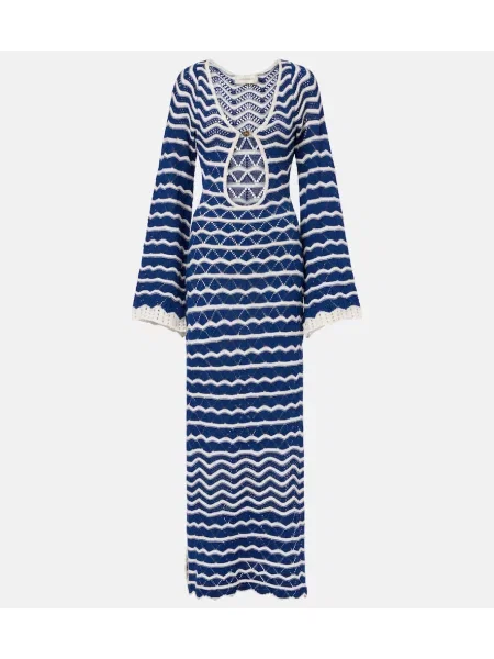 Rochie maxi Bananhot tricotate de costum albastru