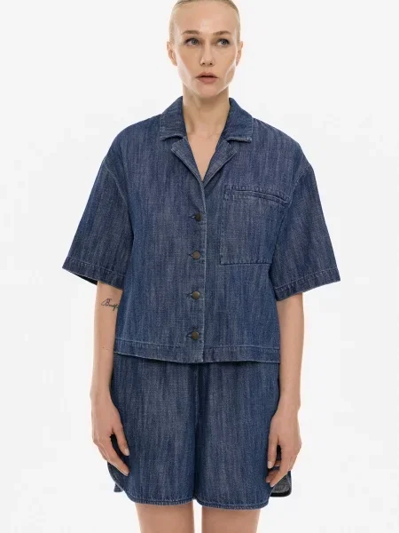 Bluză denim albastru