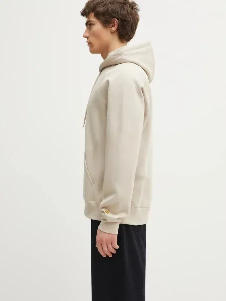 Carhartt WIP bluza Hooded Chase z kapturem beżowy