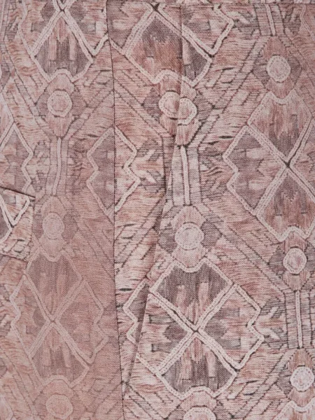 Pantaloni Pierre-louis Mascia de lână cu imagine cu imprimeu geometric roz