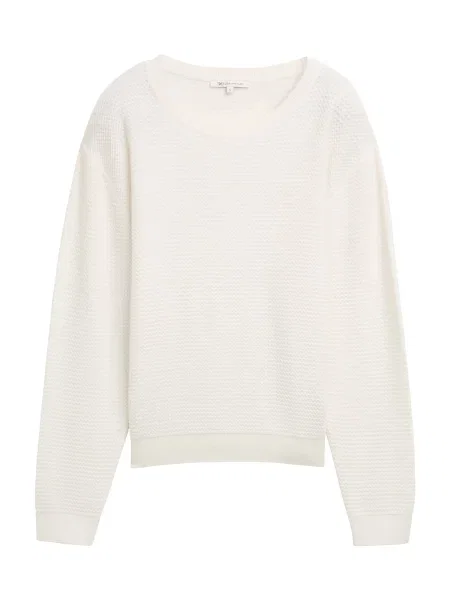 TOM TAILOR DENIM Pulover murdar alb