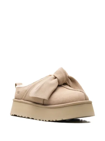 Chiloți Ugg cu funde cu platformă slip-on