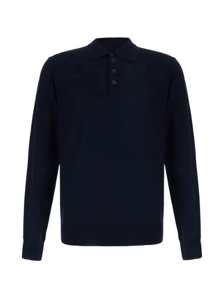 Tricou polo Emporio Armani cu broderie albastru