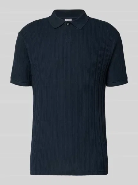 Koszulka polo o kroju slim fit z fakturowanym wzorem model ‘JADEN’ Selected Homme