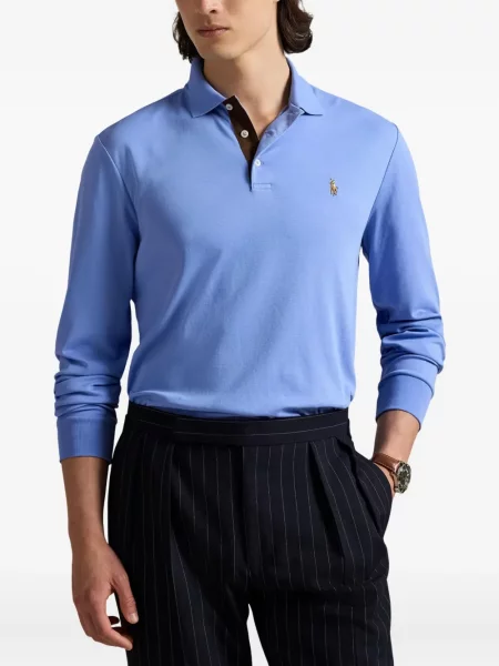 Manšestrové s límcem izolované polotričko Polo Ralph Lauren bílé