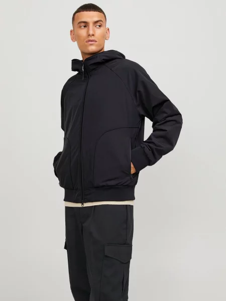 JACK & JONES Geacă de primăvară-toamnă TRACK' negru