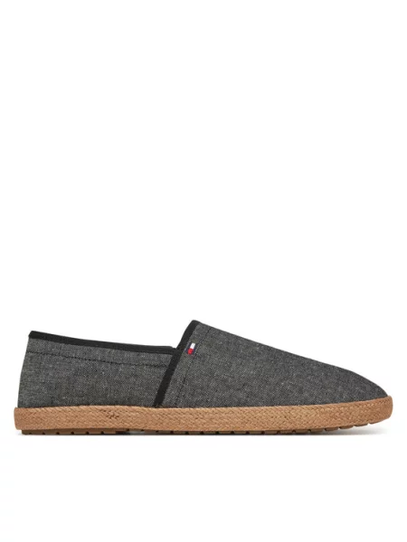 Tommy Hilfiger Espadryle Hilfiger Chambray Espadrille czarny