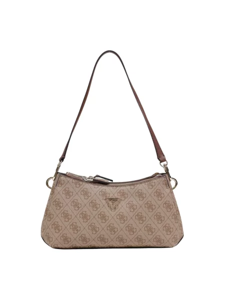 Torebka crossbody Guess z autografem brązowa