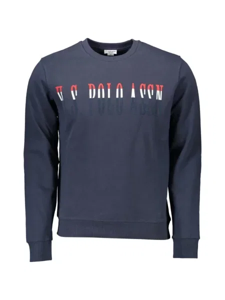 Pulover U.s. Polo Assn. cu imagine cu decolteu rotund albastru