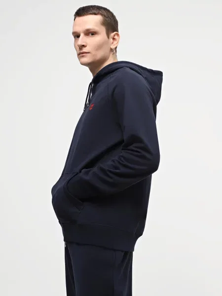 Худі Timberland Loopback темно-синій бавовна/поліестер синє