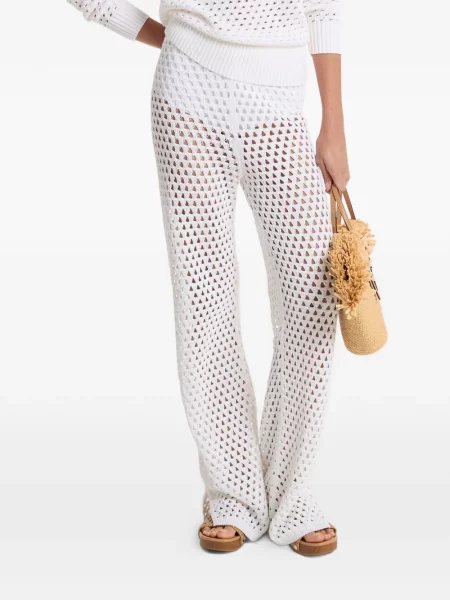 Pantaloni Michael Kors tricotate alb
