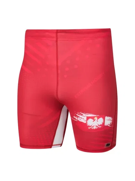 Legginsy krótkie do biegania EXTREME HOBBY POLSKA PRIME czerwone