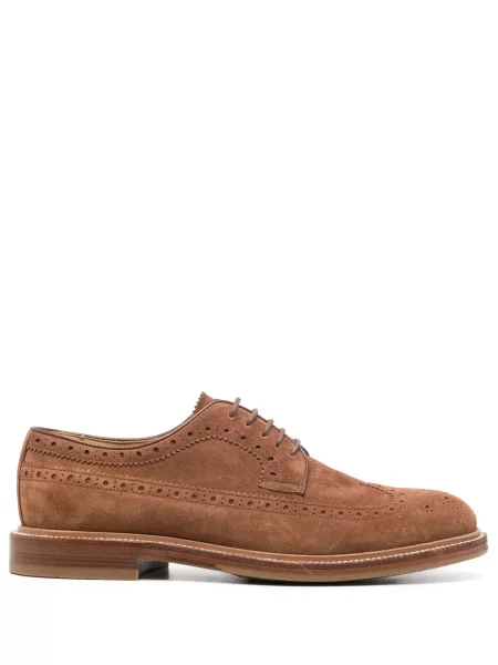 Semišový brogue Brunello Cucinelli hnědý