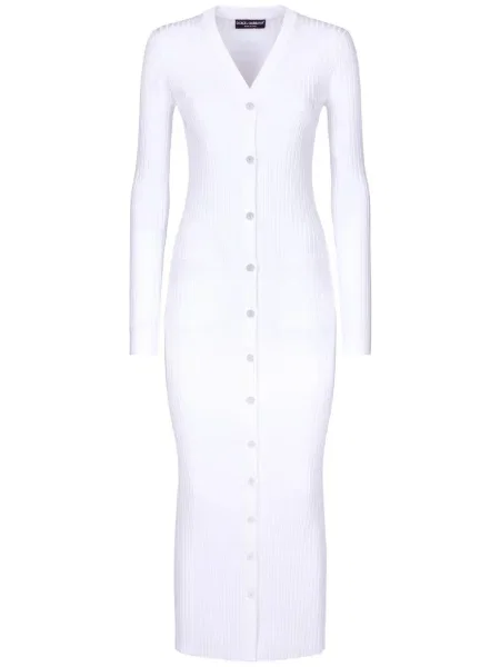 Cardigan Dolce & Gabbana tricotate lung alb