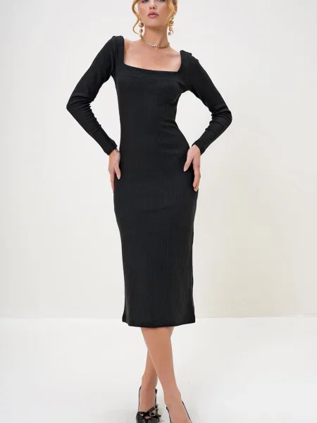 Trend Alaçatı Stili Rochie tricotat negru