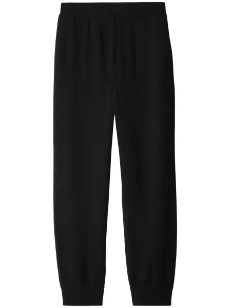 Pantaloni Burberry de lână alergare conici negru