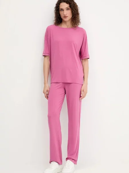 Однотонные спортивные штаны Boss розовые