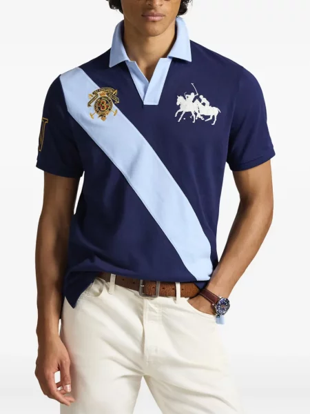 Ριγέ δερμάτινος κάλτσες Polo Ralph Lauren με κορδόνι μαύρο