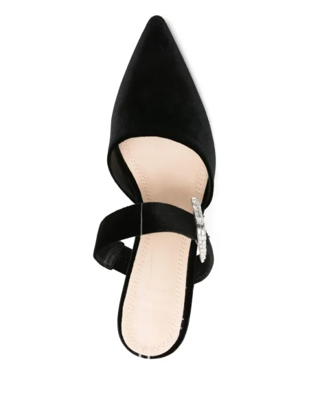 Papuci tip mules Twenty Fourhaitch cu cataramă cu bretele negru