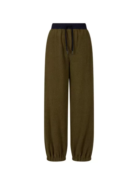 Pantaloni Tomboy din fleece alergare verde