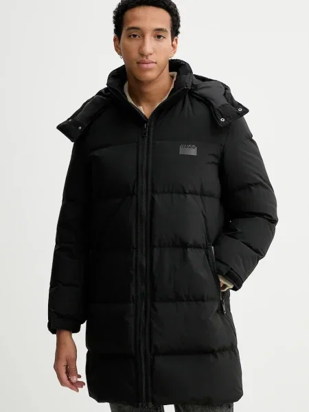 HUGO geacă de puf de iarnă negru