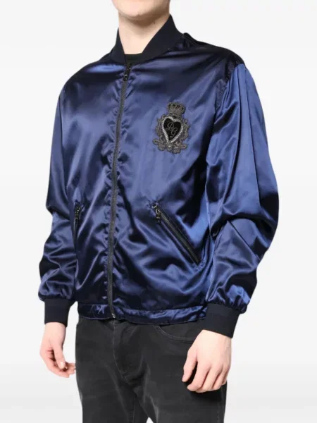 Geacă bomber Dolce & Gabbana albastru