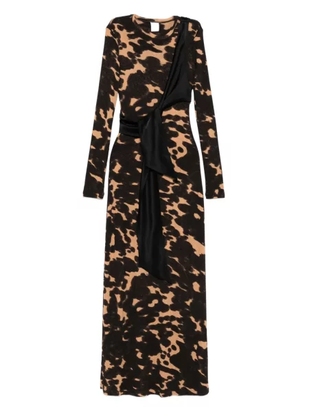 Rochie maxi Nanushka lungă de costum maro
