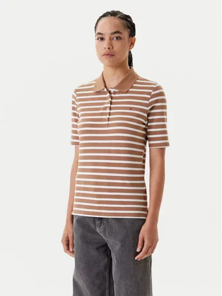 Tommy Hilfiger Polo brązowy