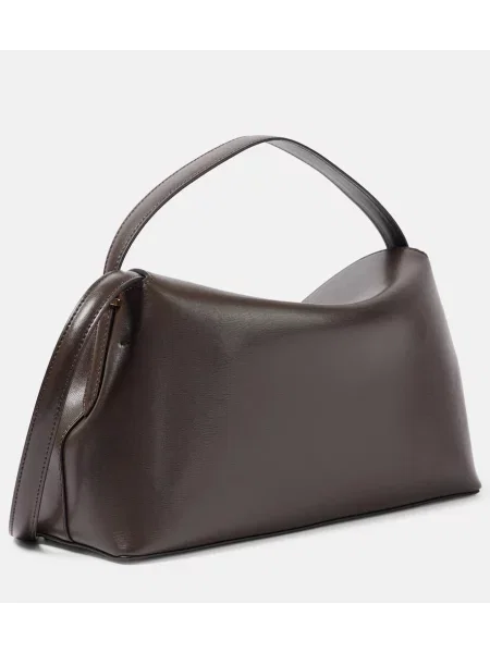 Usnjena shopper torbica Toteme rjava