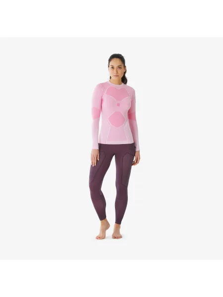 Legginsy termoaktywne narciarskie Quechua BL tech białe