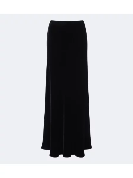 Fusta maxi Róhe de catifea negru