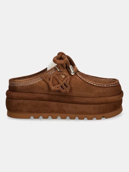 Naked Wolfe kapcie zamszowe Blizzard Blizzard Suede Shearling Tan brązowy