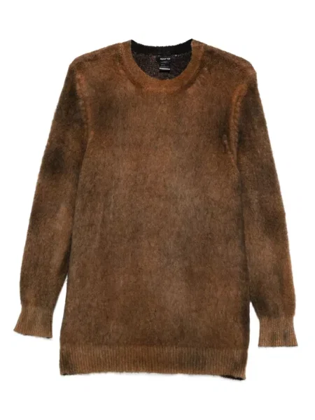 Džemper Avant Toi s okruglim izrezom smeđa