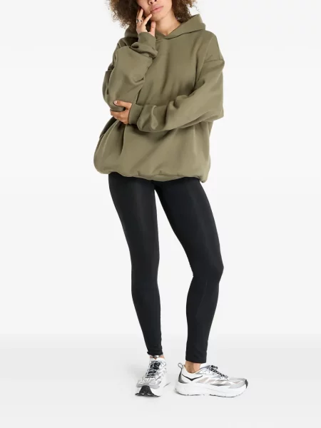 Кожаный суичър с качулка Adidas зелено