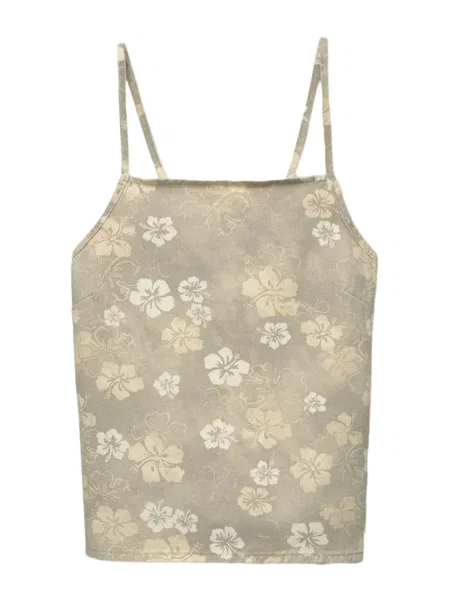 Pull&Bear Top / kremna / kaki bež