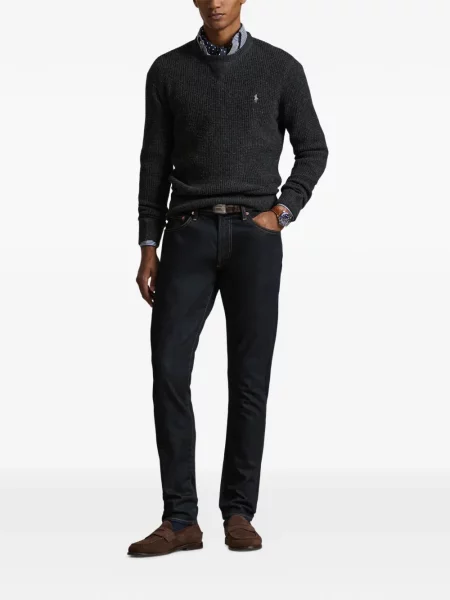 Czapka z daszkiem Polo Ralph Lauren w kratkę z twillu biznesowa niebieska