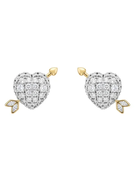 Swarovski Fülbevalók arany átlátszó ezüst