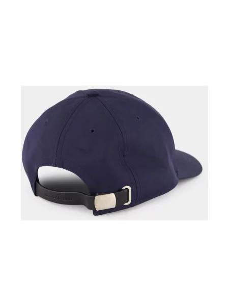 Czapka z daszkiem Alexander Mcqueen z logo niebieska