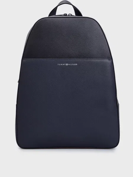 Шкіряний рюкзак Tommy Hilfiger в діловому стилі чорний