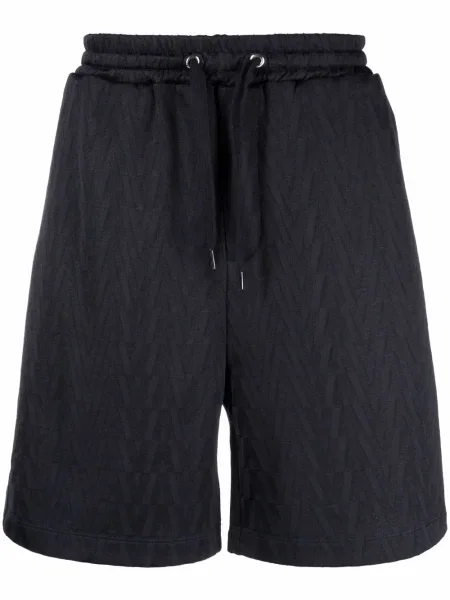 Pantaloni scurți Valentino din jerseu albastru