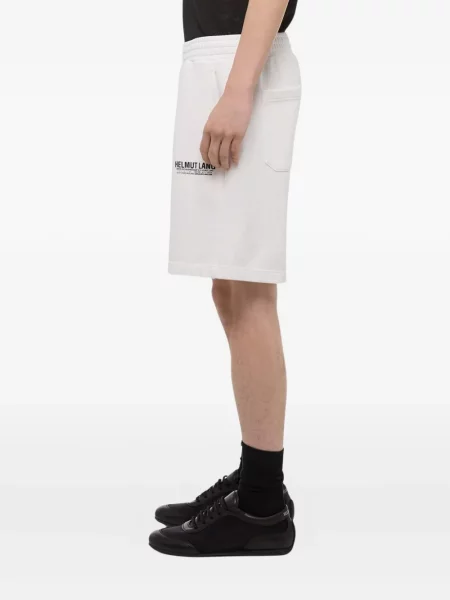 Pantaloni scurți Helmut Lang cu imagine alb