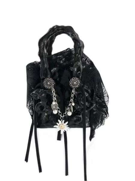 Geantă shopper Ottolinger din dantelă negru